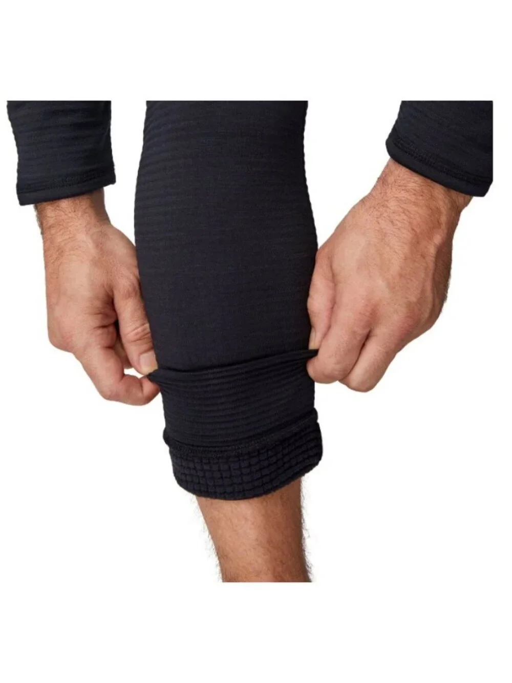 Free Country Men's Force Grid Fleece Base Layer Bottoms -Black-Size Medium-NWT